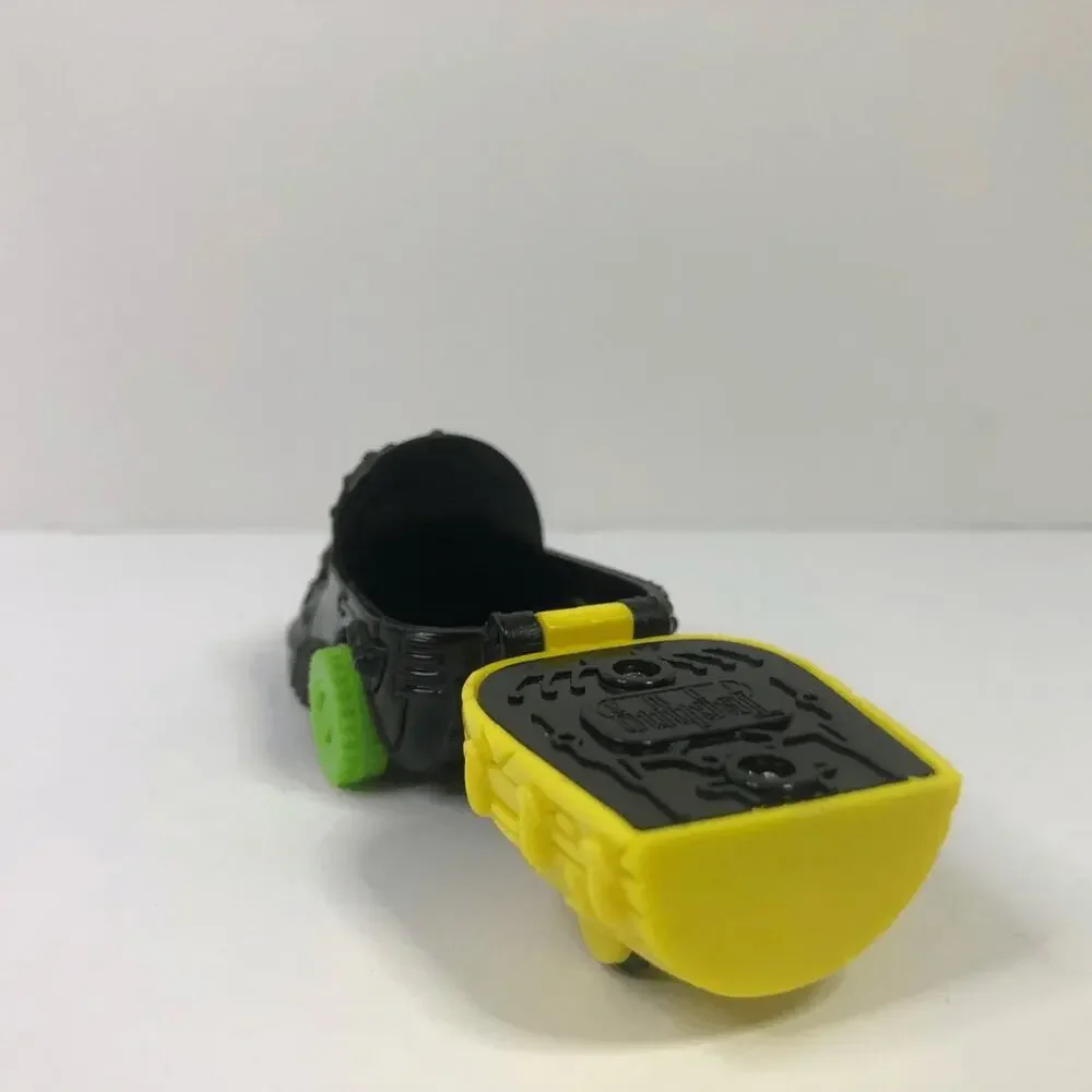 Vintage Techno Toons‎ Bullyland Wind Up Toy Car Black Yellow Neon Green 1995